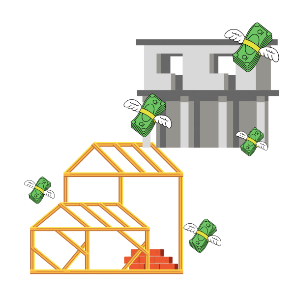 本当はRC住宅がいいけど、値段的に木造しか建てられない