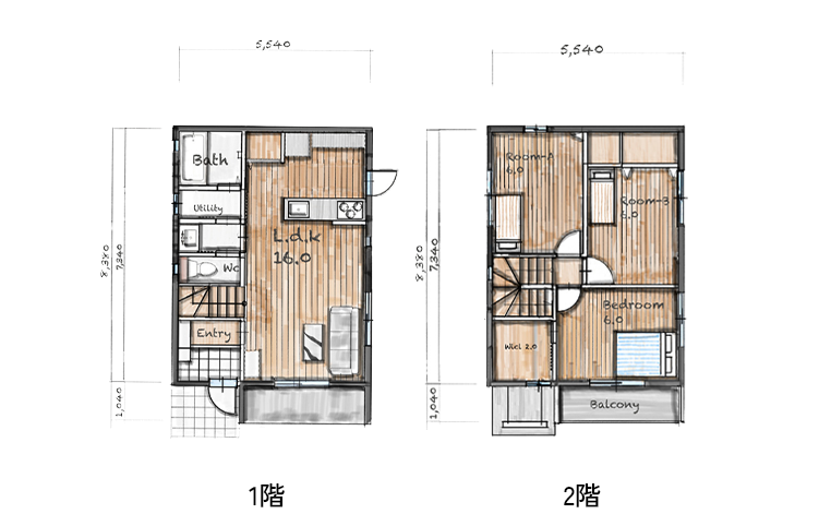 プランA間取り図