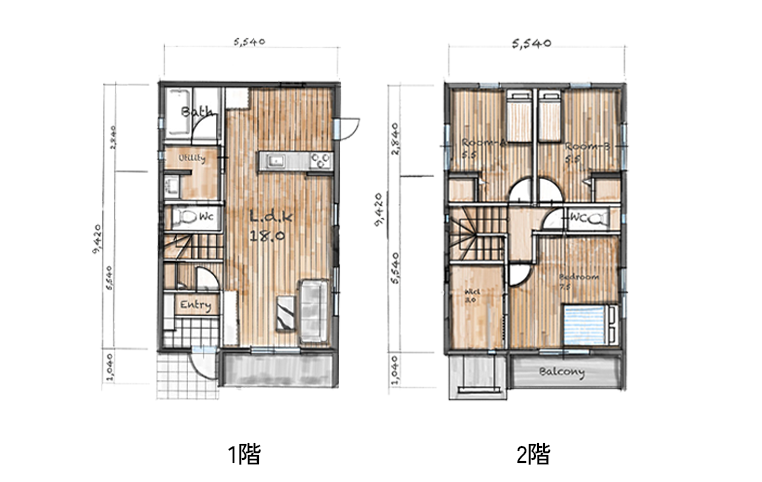 プランH間取り図
