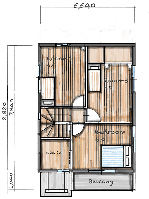 プランA 2階間取り図