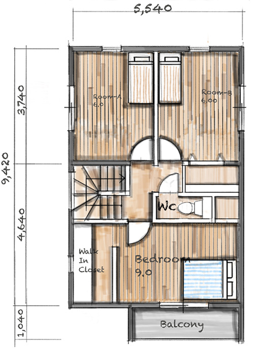 プランG 2階間取り図