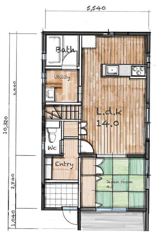 プランI 1階間取り図