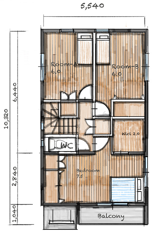 プランI 2階間取り図