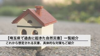 【埼玉県で過去に起きた自然災害】一覧表で紹介│これから想定される災害、具体的な対策もご紹介